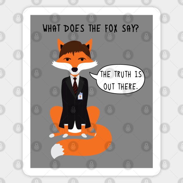 What does the Fox say? Sticker by Roufxis